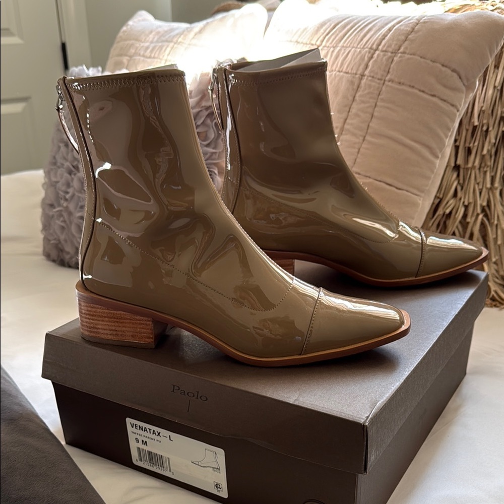 Paolo Women's Tan Ankle Boots